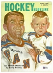 Gump Worsley Autographed 1957 Hockey Blueline