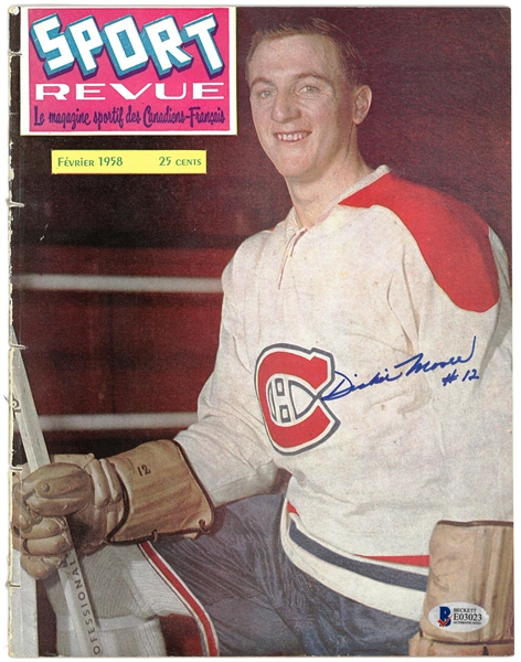 Dickie Moore Autographed 1958 Sport Revue