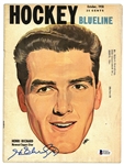 Henri Richard Autographed 1958 Hockey Blueline