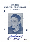 Marcel Pronovost Autographed 1960 Tribute Program