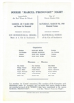 Marcel Pronovost Autographed 1960 Tribute Program