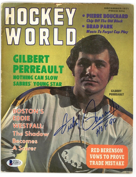 Gilbert Perreault Autographed 1971 Hockey World