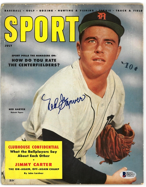 Ned Garver Autographed 1955 Sport Magazine