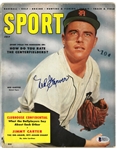 Ned Garver Autographed 1955 Sport Magazine