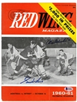 Gordie Howe & Alex Delvecchio Autographed 1960 Program