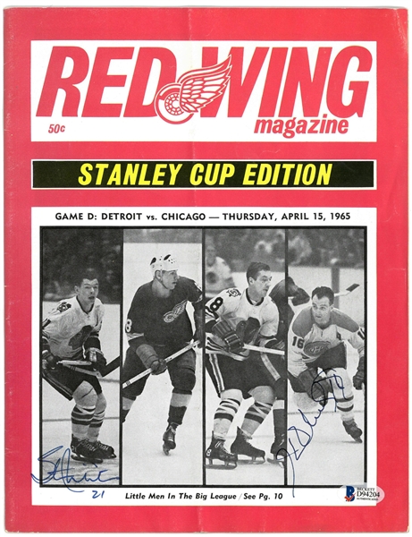 Stan Mikita & Henri Richard Autographed 1965 Program