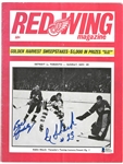 Bill Gadsby & Eddie Shack Autographed Red Wings Program