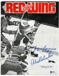 Jacques Laperriere & Alex Delvecchio Autographed 1970 Program