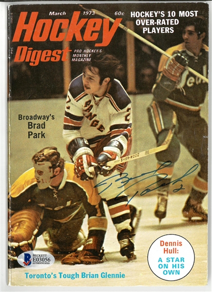 Brad Park Autographed 1973 Hockey Digest