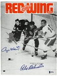 Rogie Vachon & Alex Delvecchio Autographed 1972 Program