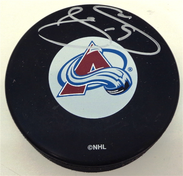 Joe Sakic Autographed Colorado Avalanche Puck