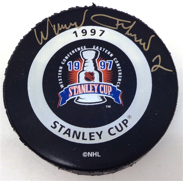 Slava Fetisov Autographed 1997 Stanley Cup Game Puck