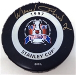 Slava Fetisov Autographed 1997 Stanley Cup Game Puck
