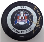 Igor Larionov Autographed 1997 Stanley Cup Game Puck