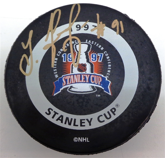 Sergei Fedorov Autographed 1997 Stanley Cup Game Puck