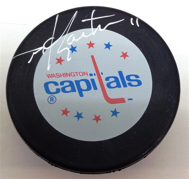 Mike Gartner Autographed Washington Capitals Puck