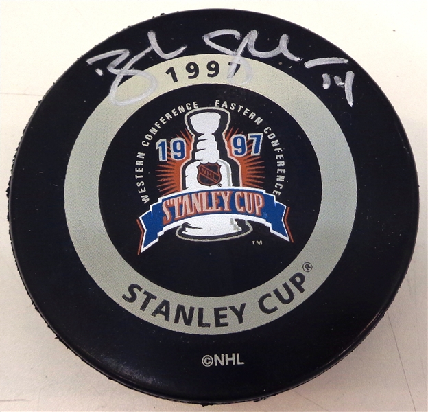 Brendan Shanahan Autographed 1997 Stanley Cup Game Puck