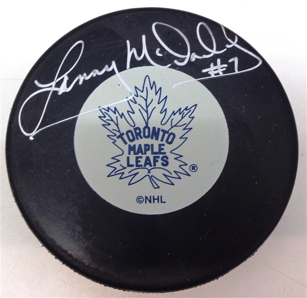 Lanny McDonald Autographed Toronto Maple Leafs Puck