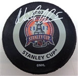 Nick Lidstrom Autographed 2002 Stanley Cup Game Puck