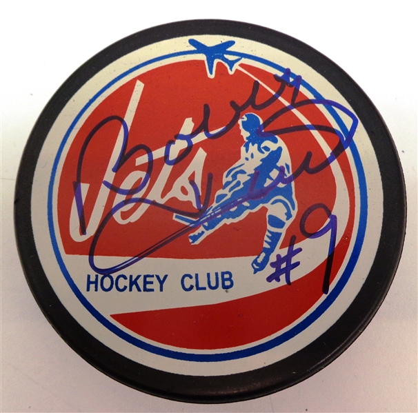 Bobby Hull Autographed Winnipeg Jets Puck