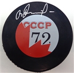 Vladislav Tretiak Autographed Russia Puck
