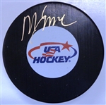 Mike Eruzione Signed USA Hockey Logo Hockey Puck