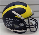 Devin Bush Jr. Autographed and Multi Inscribed Helmet