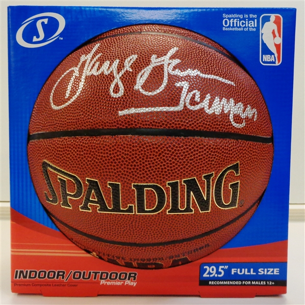 George Gervin Signed Spalding NBA Indoor/Outdoor Basketball w/Iceman