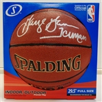 George Gervin Signed Spalding NBA Indoor/Outdoor Basketball w/Iceman