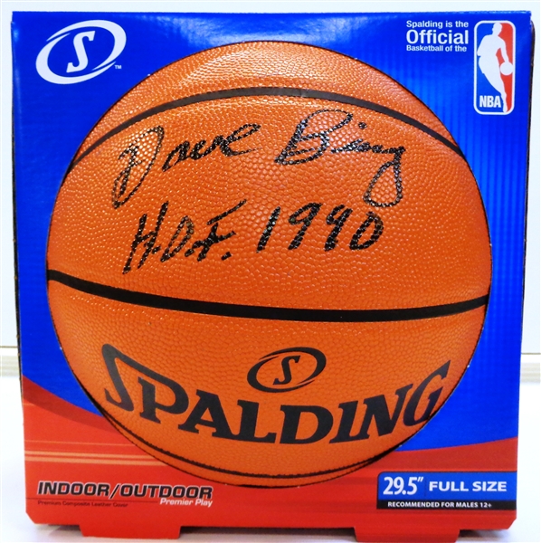Dave Bing Signed Spalding Game Series Replica NBA Basketball w/HOF 1990