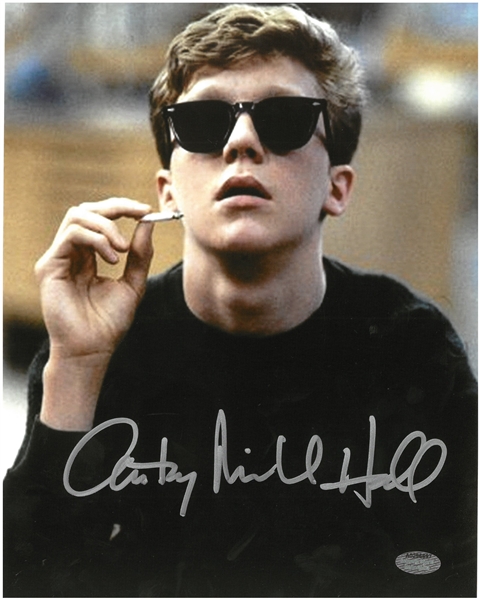 Anthony Michael Hall Signed The Breakfast Club Brian Johnson Smoking Wearing Sunglasses 8x10 Photo
