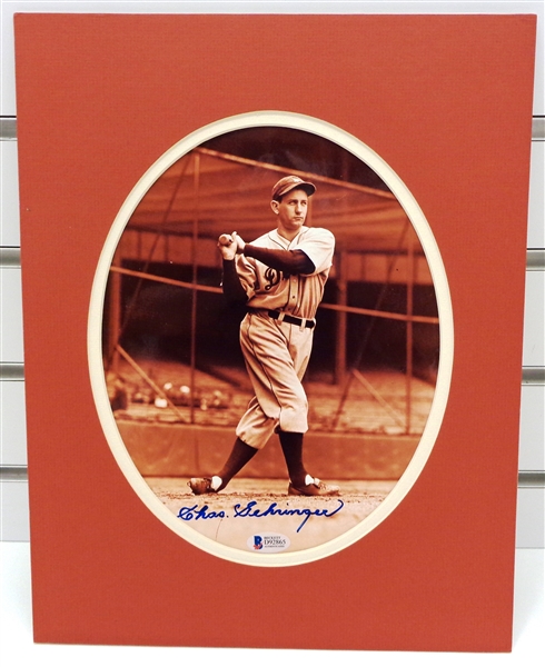 Charlie Gehringer Autographed Matted 8x10 Photo