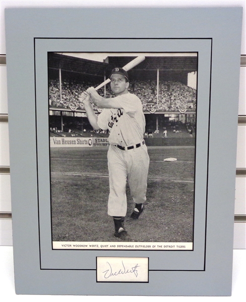 Vic Wertz Autographed Matted 8x10 Photo