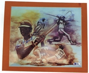 Lou Brock Autographed Matted Magazine Page
