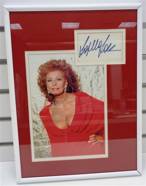 Sophia Loren Autographed Framed 8x10 Photo