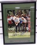 Jack Nicklaus & Greg Norman Signed & Framed 8x10