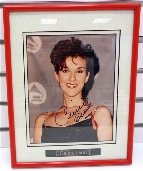 Celine Dion Autographed Framed 8x10