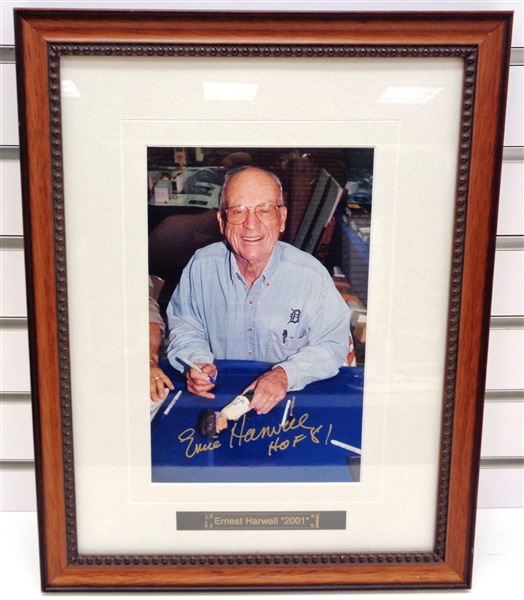 Ernie Harwell Autographed Framed 8x10
