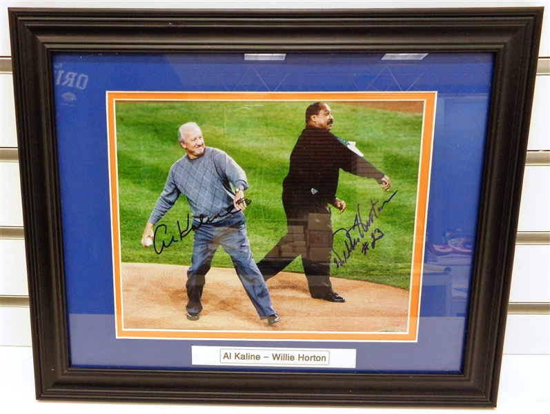 Al Kaline & Willie Horton Autographed Framed 8x10