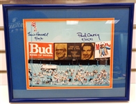 Ernie Harwell & Paul Carey Autographed Framed 8x10