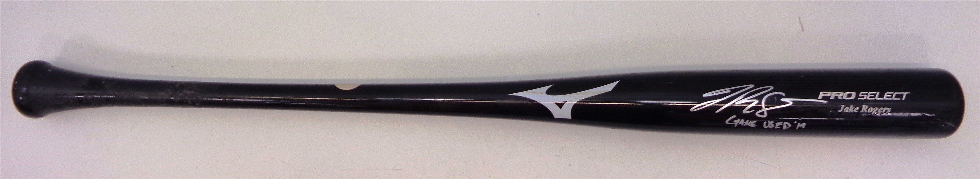 Jake Rogers Game Used Autographed Bat