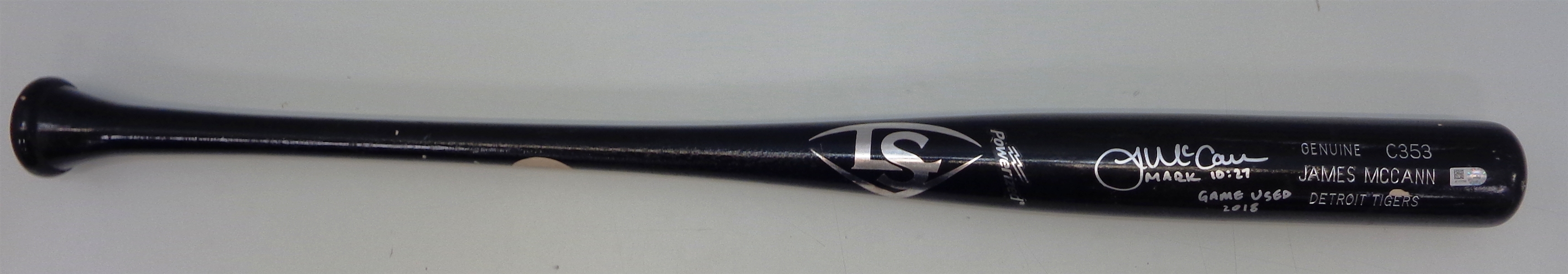 James McCann Game Used & Signed Bat from 2018