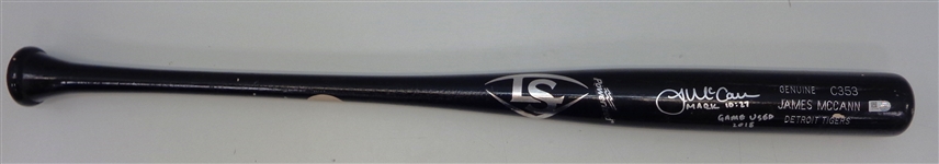 James McCann Game Used & Signed Bat from 2018
