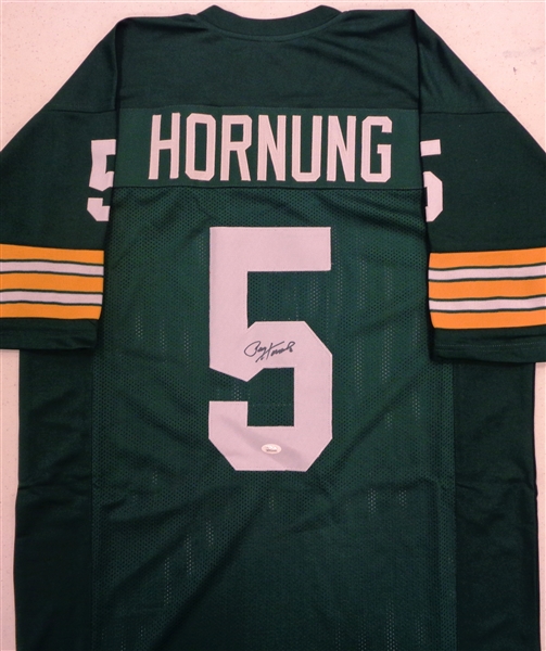 Paul Hornung Autographed Green Custom Jersey