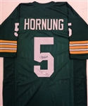 Paul Hornung Autographed Green Custom Jersey