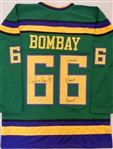 Emilio Estevez Signed Green Custom Hockey Jersey w/Quack, Quack, Quack