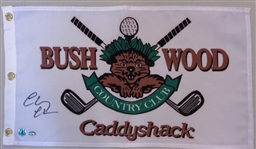 Chevy Chase Signed Caddyshack Bushwood Golf Flag