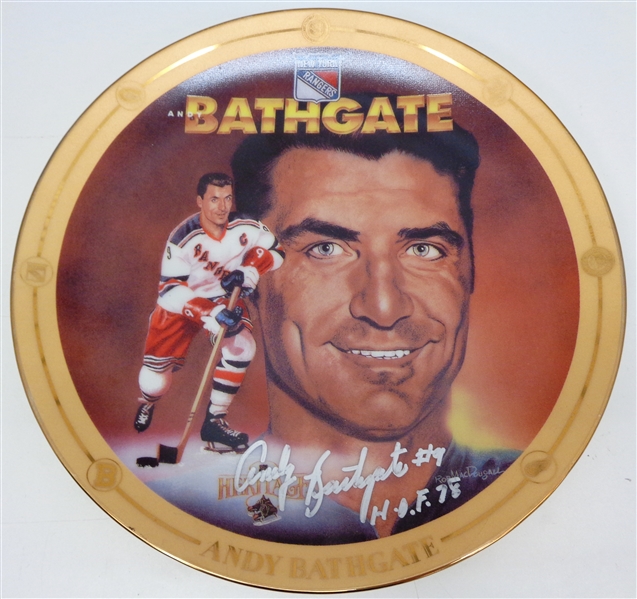 Andy Bathgate Autographed 8" Plate