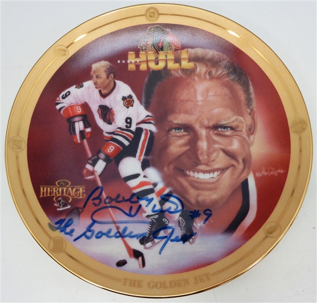 Bobby Hull Autographed 8" Plate