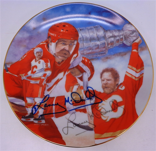 Lanny McDonald Autographed 8" Plate